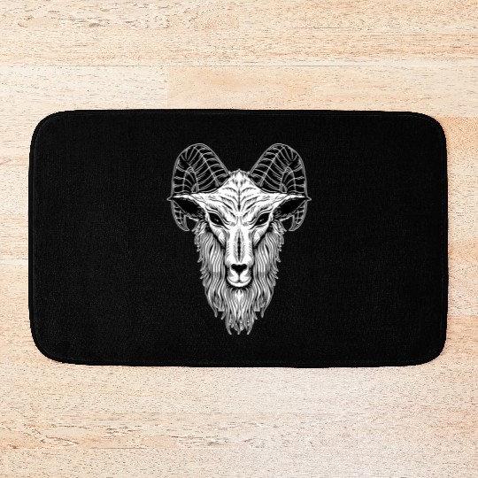 Baphomet Goat Devil Head Bath Mats