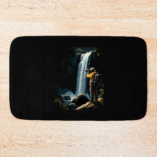 Photography Waterfall Nature Photographer Camera Bath Mats