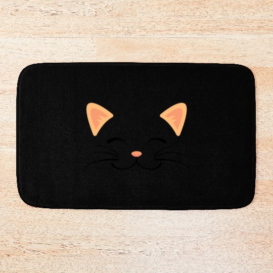 Floating Cat Face Bath Mats