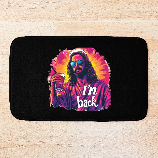 Jesus Christ Easter I'm Back Party Bath Mats