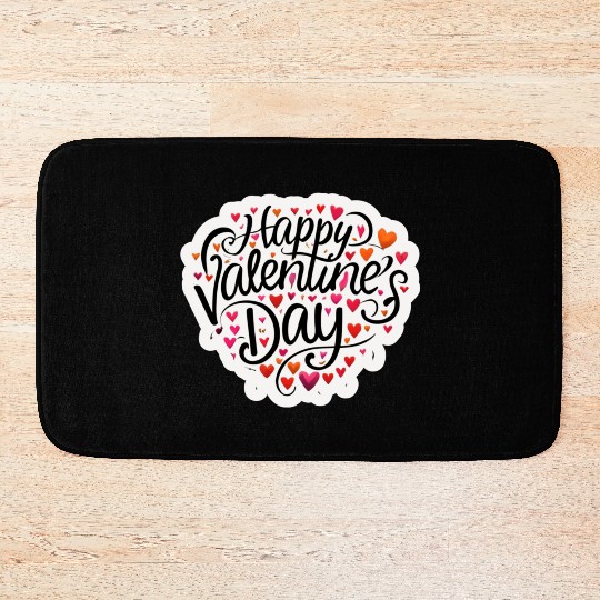 happy saint valentine s day Bath Mats