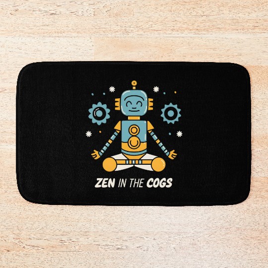 Yoga Robot: Zen in the Cogs Bath Mats