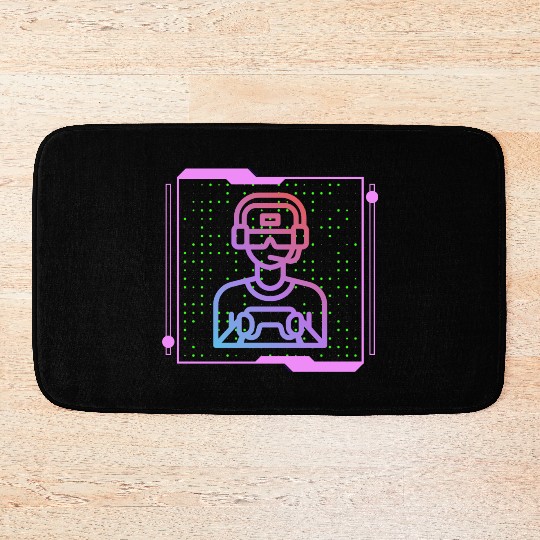 Sleeping By Day Gaming By Night Bath Mats