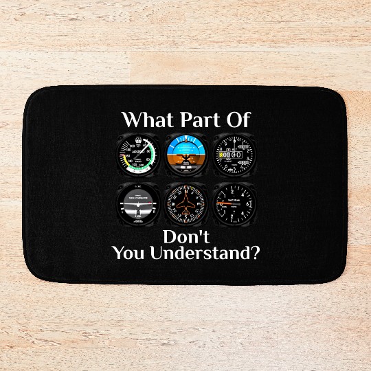 Funny Pilot Art Men Women Aviation Airline Pilot I Bath Mats