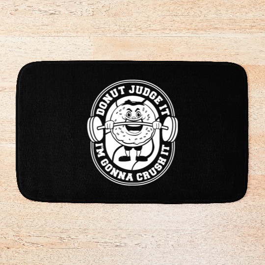 Fitness Donut Funny Donut Gym Bath Mats