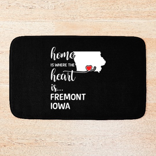 Fremont County Iowa Is Where My Heart Is Gift Bath Mats
