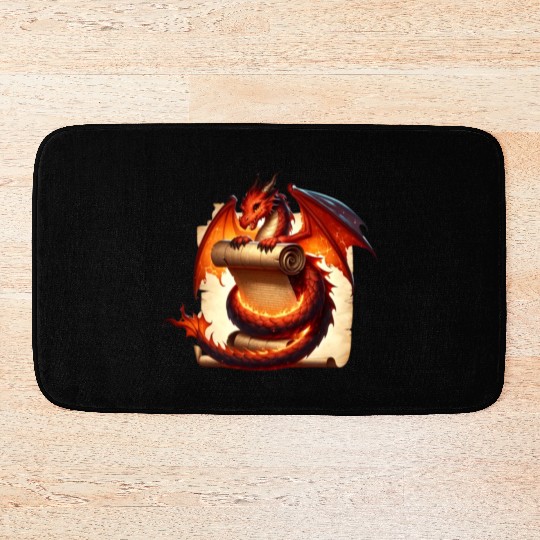 Fantasy Creature Papyrus Scroll Dungeon Dragon Bath Mats