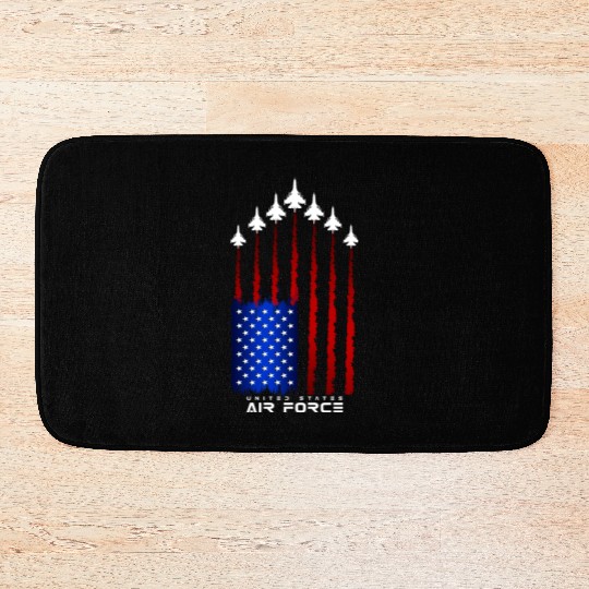 Air Force US Veterans 4th of July Bath Mats American