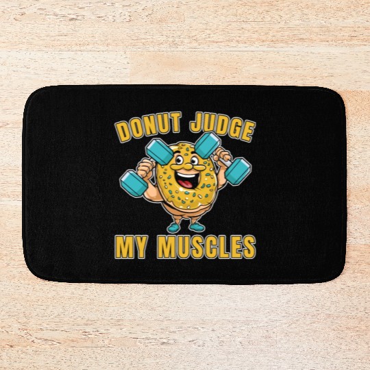 Fitness Donut Funny Donut Gym Bath Mats