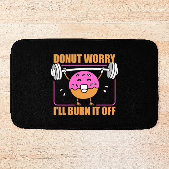 Fitness Donut Funny Donut Gym Bath Mats