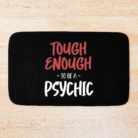 Tough Enough To Be A Psychic Celestial Card Bath Mats