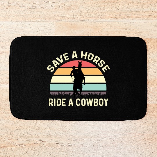 Ride a Cowboy Joker or Funny Person Gift Bath Mats