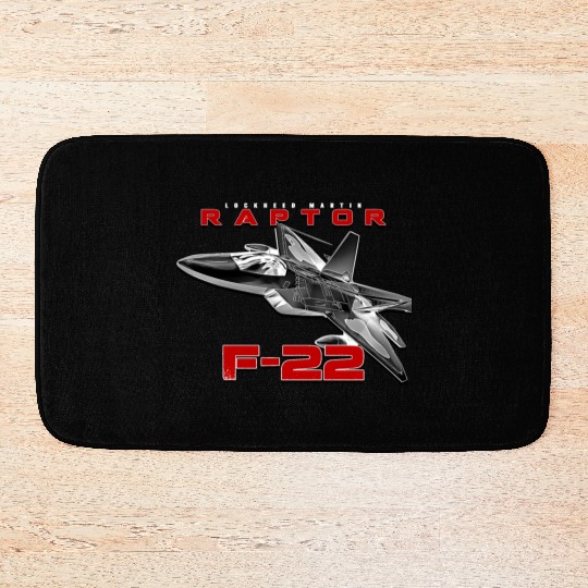 F-22 Raptor Fighterjet Us Air Force Warbird Bath Mats