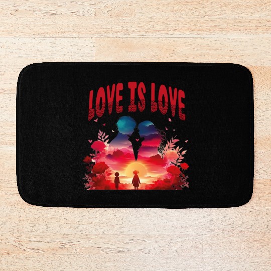 LOVE IS LOVE Bath Mats