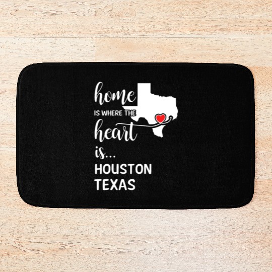 Houston County Texas Is Where My Heart Is Gift Bath Mats