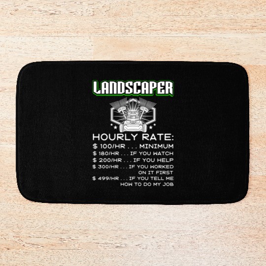 Landscaper Grass Care Lawn Mower Bath Mats