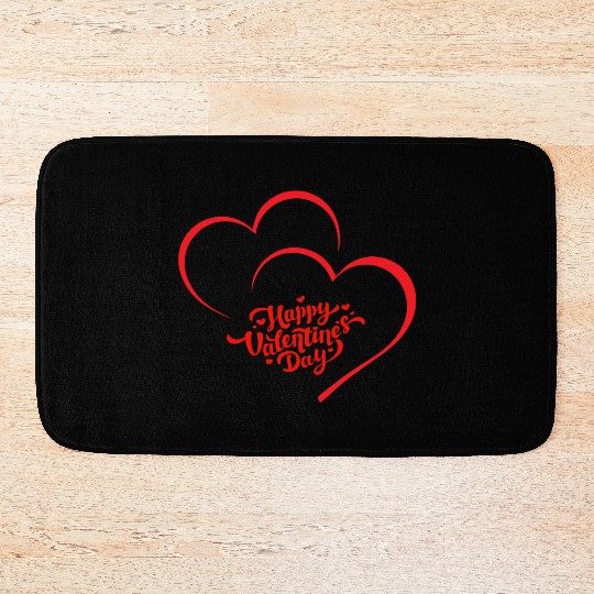 Happy Valentine's Day" Bath Mats
