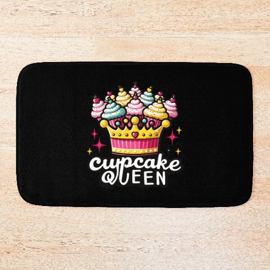 Cupcake Queen Delicious Bakery Muffin Bath Mats