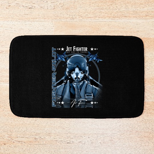 Fighter Pilot Helmet Air Force F4 Phantom Bath Mats