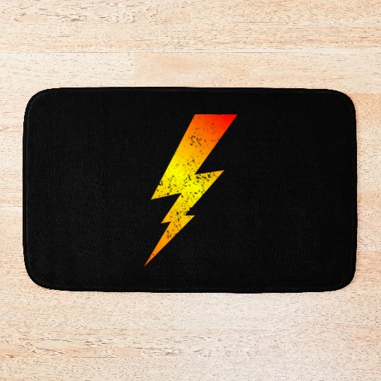 Fire Bolt Lightning | Bolt Graphic Bath Mats