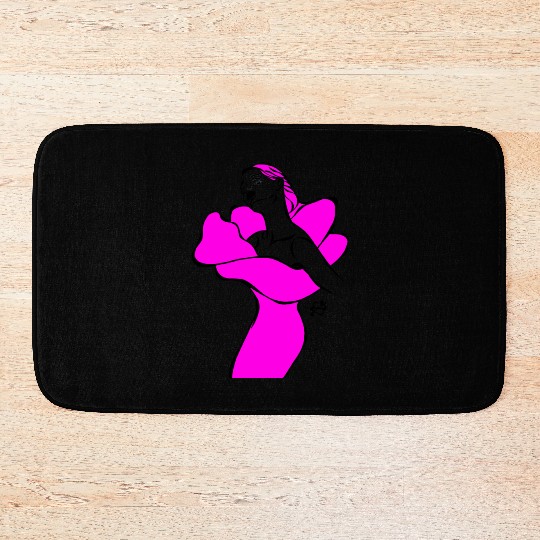 Flower Girl Pink Bath Mats