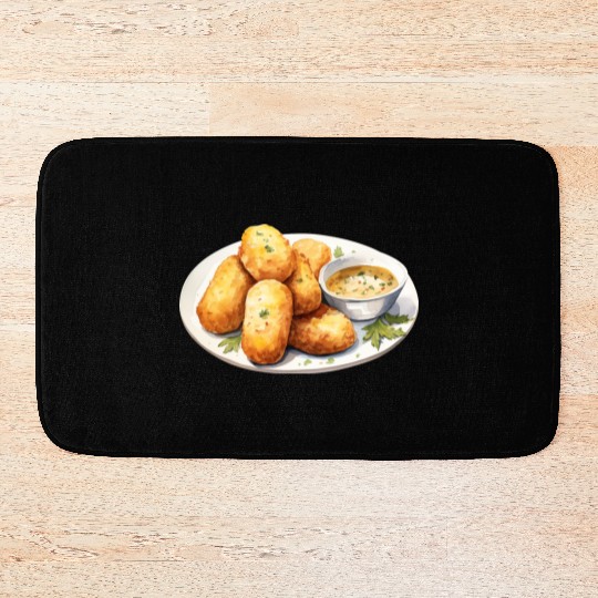 French Crispy Potato Croquettes Bath Mats