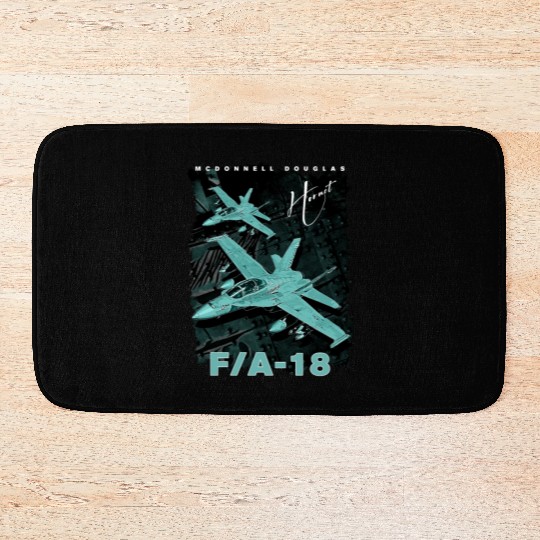 F18 Hornet Us Air Force Fighterjet Bath Mats