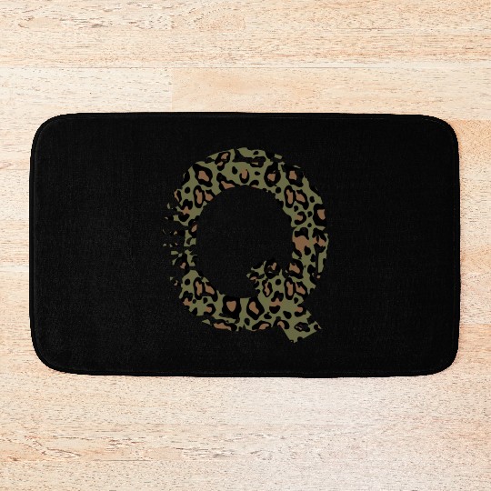 Q army camo design Bath Mats