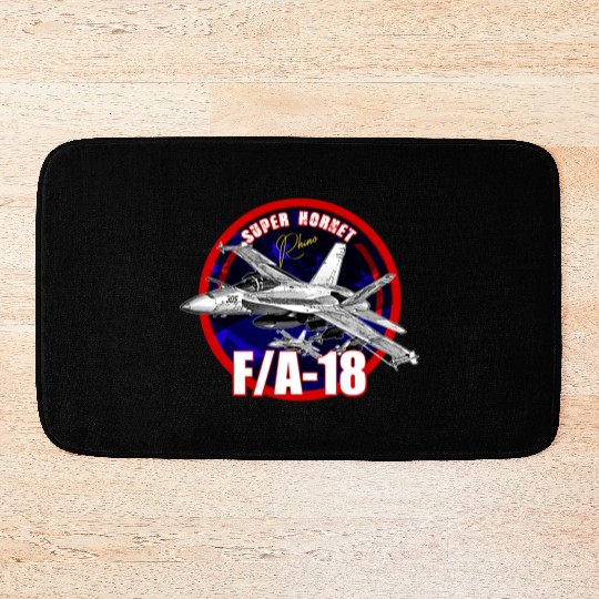 F18 Hornet Us Air Force Fighterjet Bath Mats