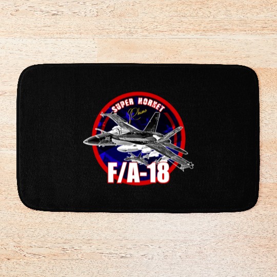 F18 Hornet Us Air Force Fighterjet Bath Mats