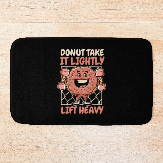 Fitness Donut Funny Donut Gym Bath Mats