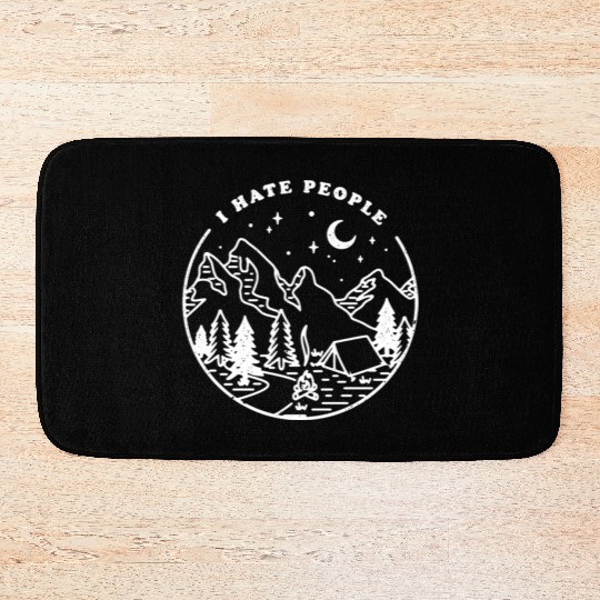 I Hate People Nature Mountain Outdoor Bath Mats