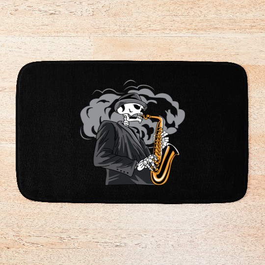 Death Song Saxophonist Gift Bath Mats
