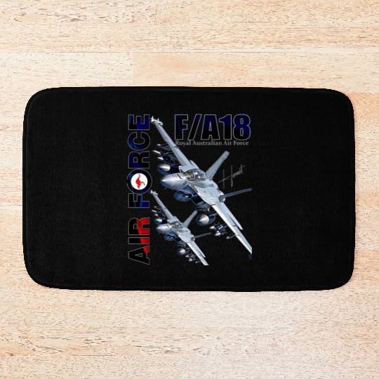 RAAF Australian Air Force FA18 Hornet Fighterjet Bath Mats