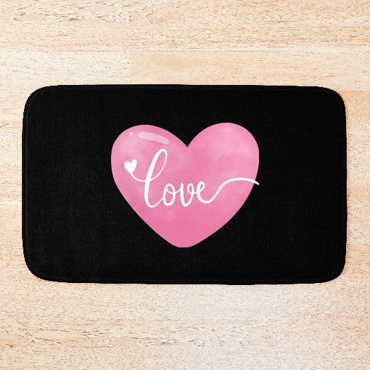 Pink heart Bath Mats