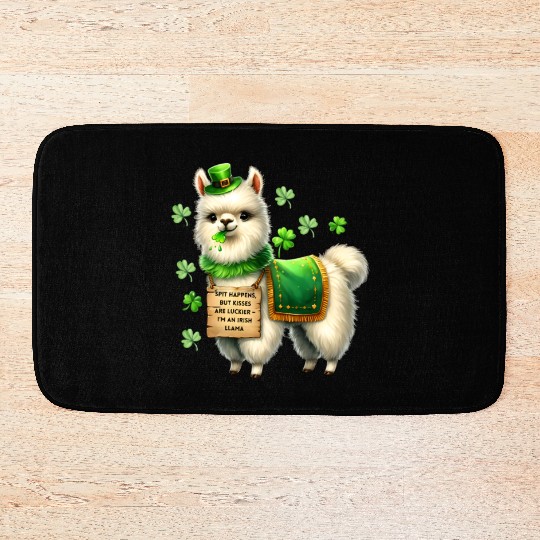 Irish LLAMA lucky charm Bath Mats