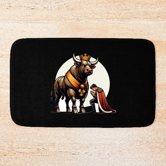 Rodeo Bull Riding Livestock Show Farmer Cattle Bath Mats