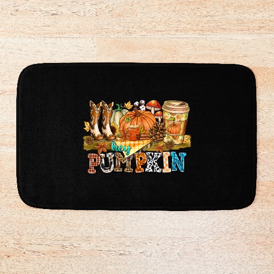 Hey Pumpkin Bath Mats