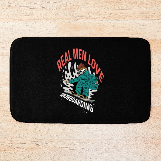 Love Snowboarding Snowboarder Gift Bath Mats