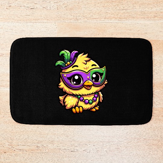 Mardi Gras Chicken, Dressed-up Chick Bath Mats