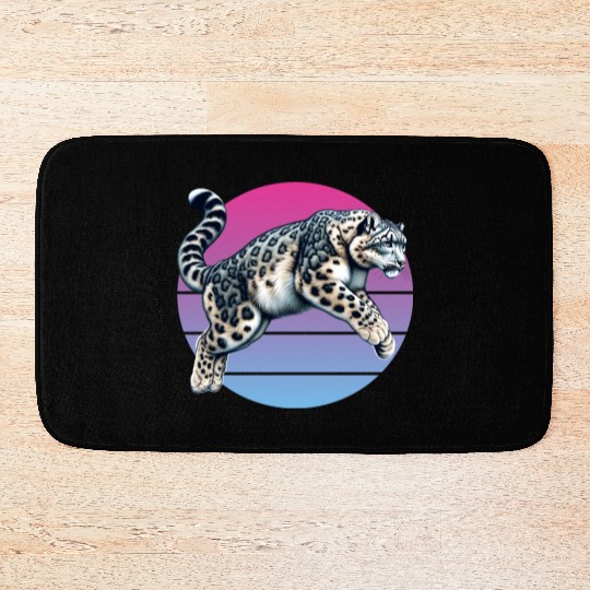 Snow Leopard Leopard White Leopard Bath Mats