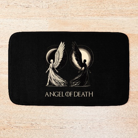 Angel of Death - Sun And Moon Mystical Artwork Bath Mats