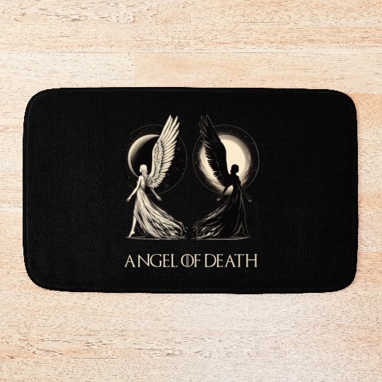 Angel of Death - Sun And Moon Mystical Artwork Bath Mats