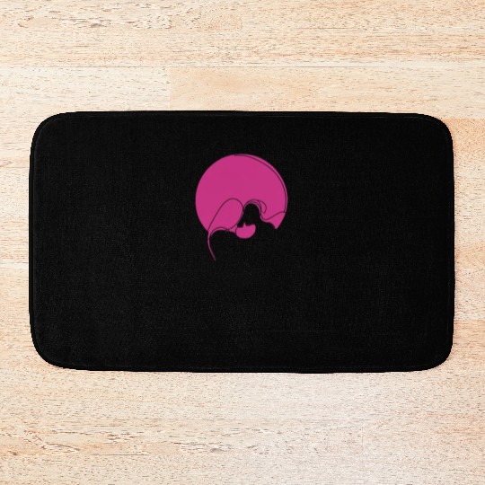 Lesbian Couple Elegant LGBT Line Art Bath Mats