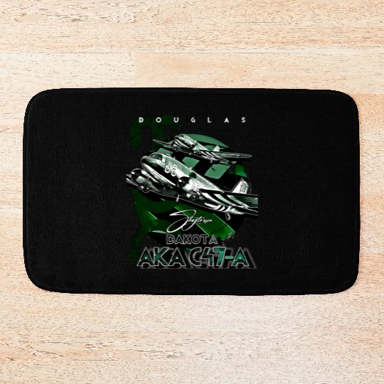 Douglas AKA C-47 Dakota Skytrain Military Version Bath Mats