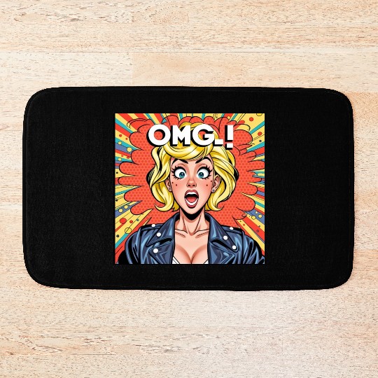 OMG Funny comics Bath Mats