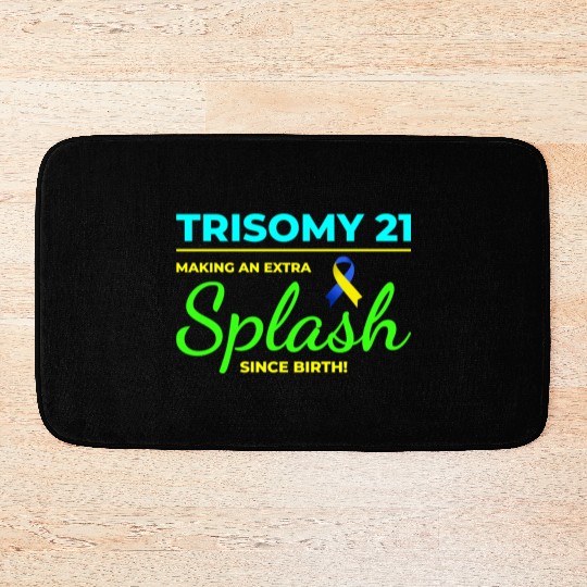 Down Syndrome Awareness Trisomy 21 Splash Bath Mats