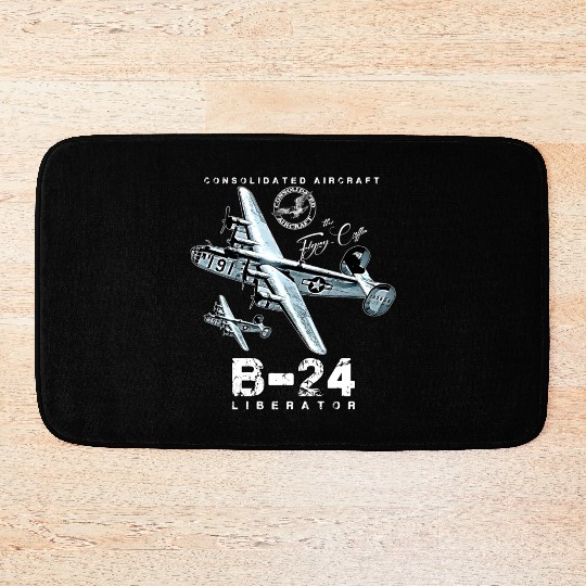 B24 Liberator The Flying Coffin WW2 Heavy Bomber A Bath Mats