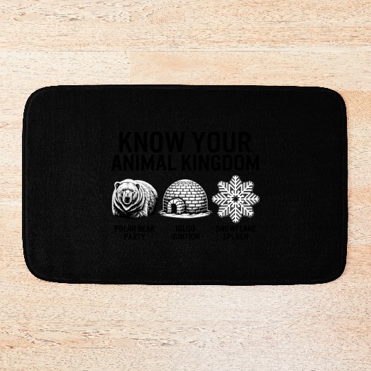 Winter Bath Mats, Know Your Animal Kingdom Polar Bear