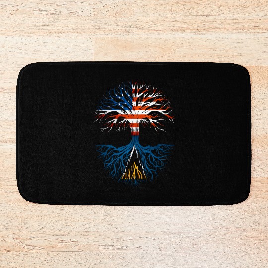 American Grown Saint Lucian Roots Tree Saint Lucia Bath Mats